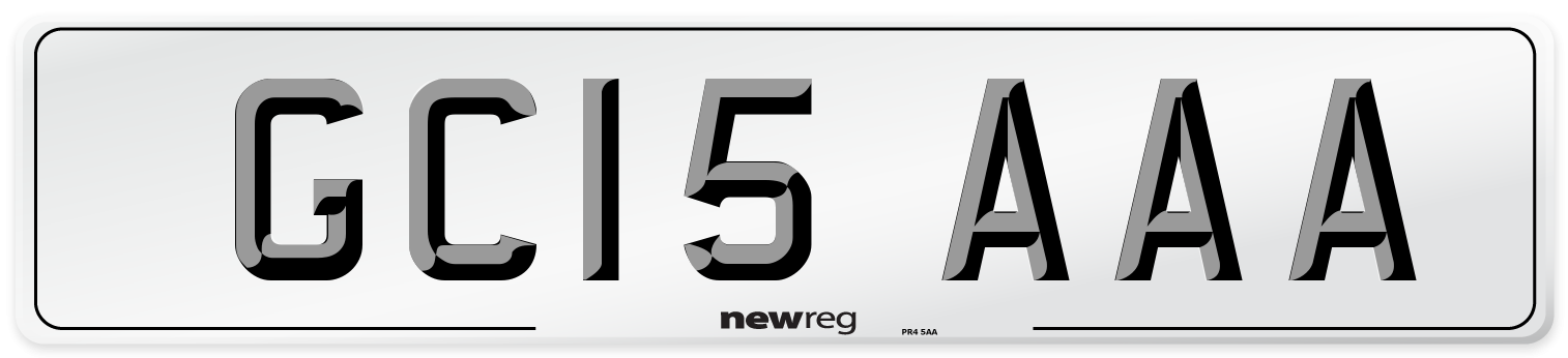 GC15 AAA Number Plate from New Reg